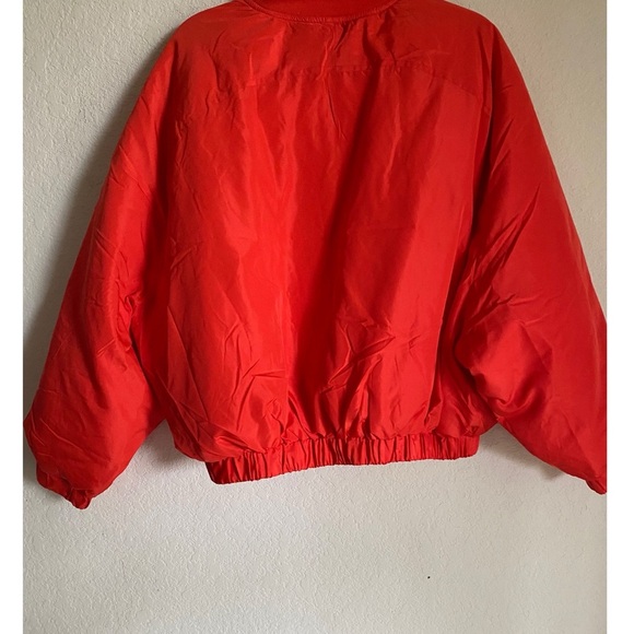 New Look Orange Puffer Bomber Zip Up Cropped Gorpcore Streetwear Jacket L - Picture 3 of 14